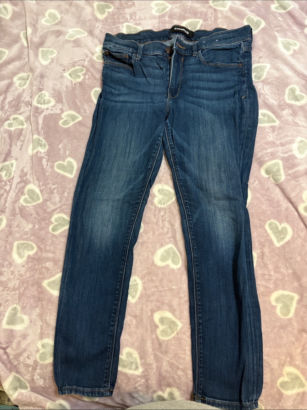 Express Skinny Jeans in Dark Blue Wash